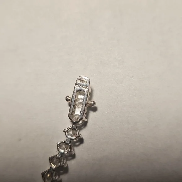 Elegant 925 Silver RJ Bracelet with CZ Stones - Picture 7 of 8
